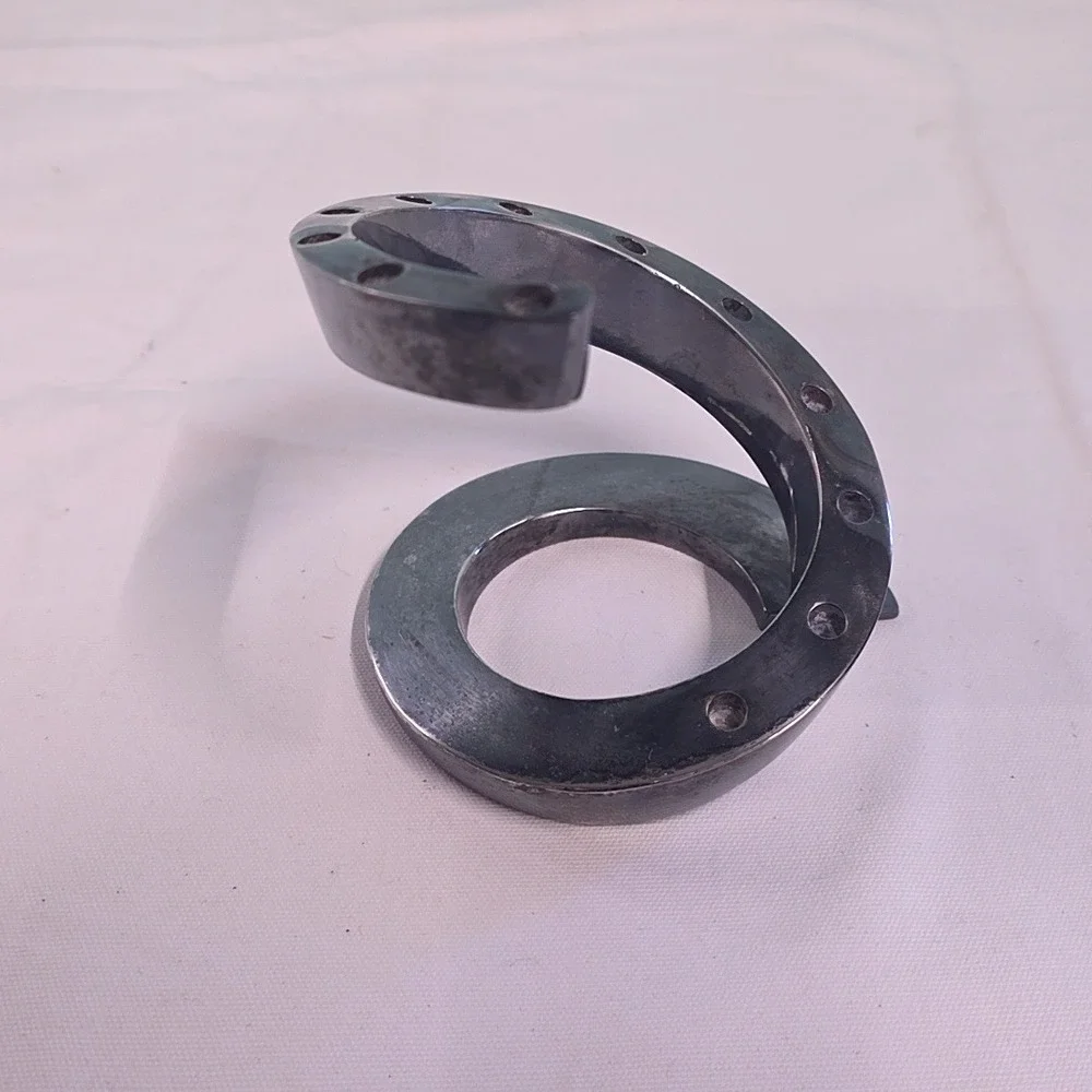 Dansk Designs Candle Holder Silver Spiral France Mid Century Modern